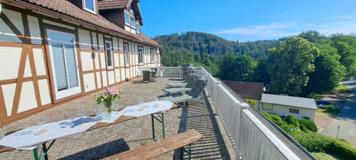 Attractive furnished 2-room apartment with large rooftop terrace in Bad Sachsa