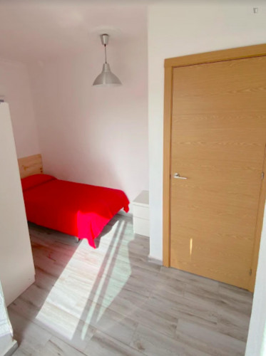 Deluxe sunny room near center with integrated terrace, AC, double bed, WIFI, TV