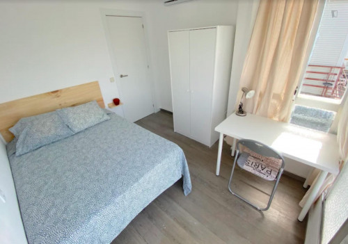Premium room near center with AC, deluxe double bed, WIFI and TV for students