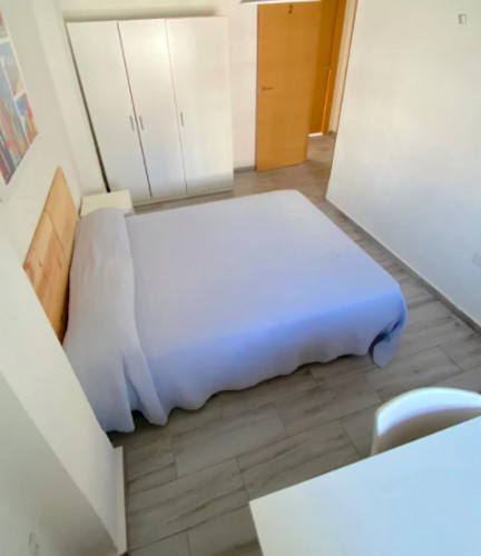 Premium sunny room near center, double bed, WIFI and TV for students