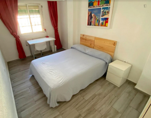 Premium sunny room near center, double bed, WIFI and TV for students