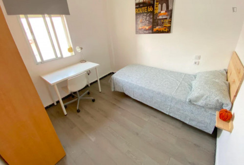 Sunny room near center with double bed, WIFI and TV for students