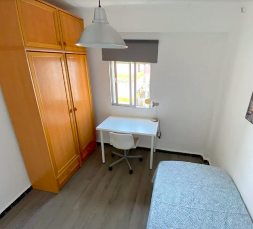 Sunny room near center with double bed, WIFI and TV for students