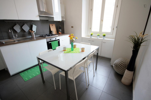 Fantastic double bedroom in a 5-bedroom apartment near Milano Repubblica train station