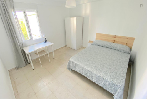 Premium sunny room near center with double bed, WIFI and TV for students