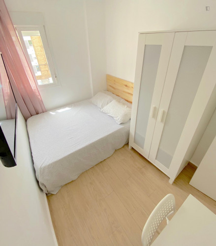Sunny room near center with double bed, WIFI and TV for students