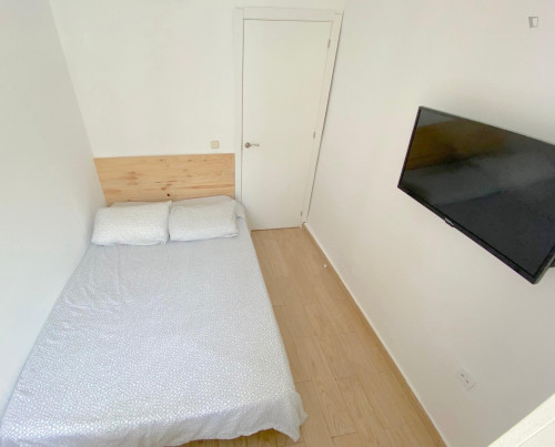 Sunny room near center with double bed, WIFI and TV for students