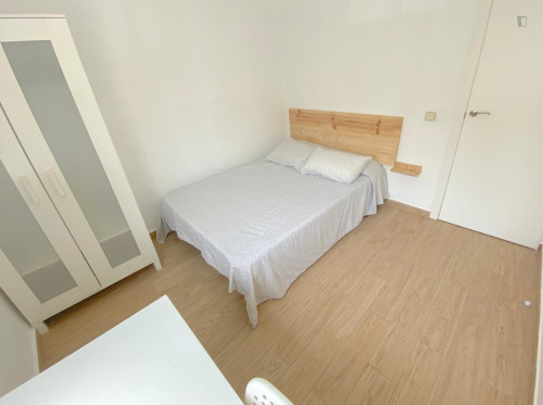 Premium sunny room near center with double bed, WIFI and TV for students