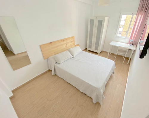 Premium sunny room near center with double bed, WIFI and TV for students