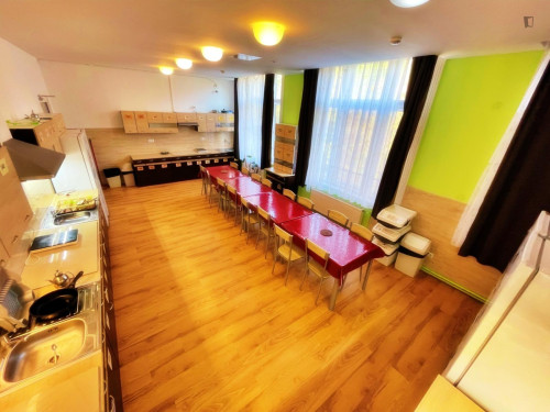 Neat ensuite twin bedroom near Boráros tér station