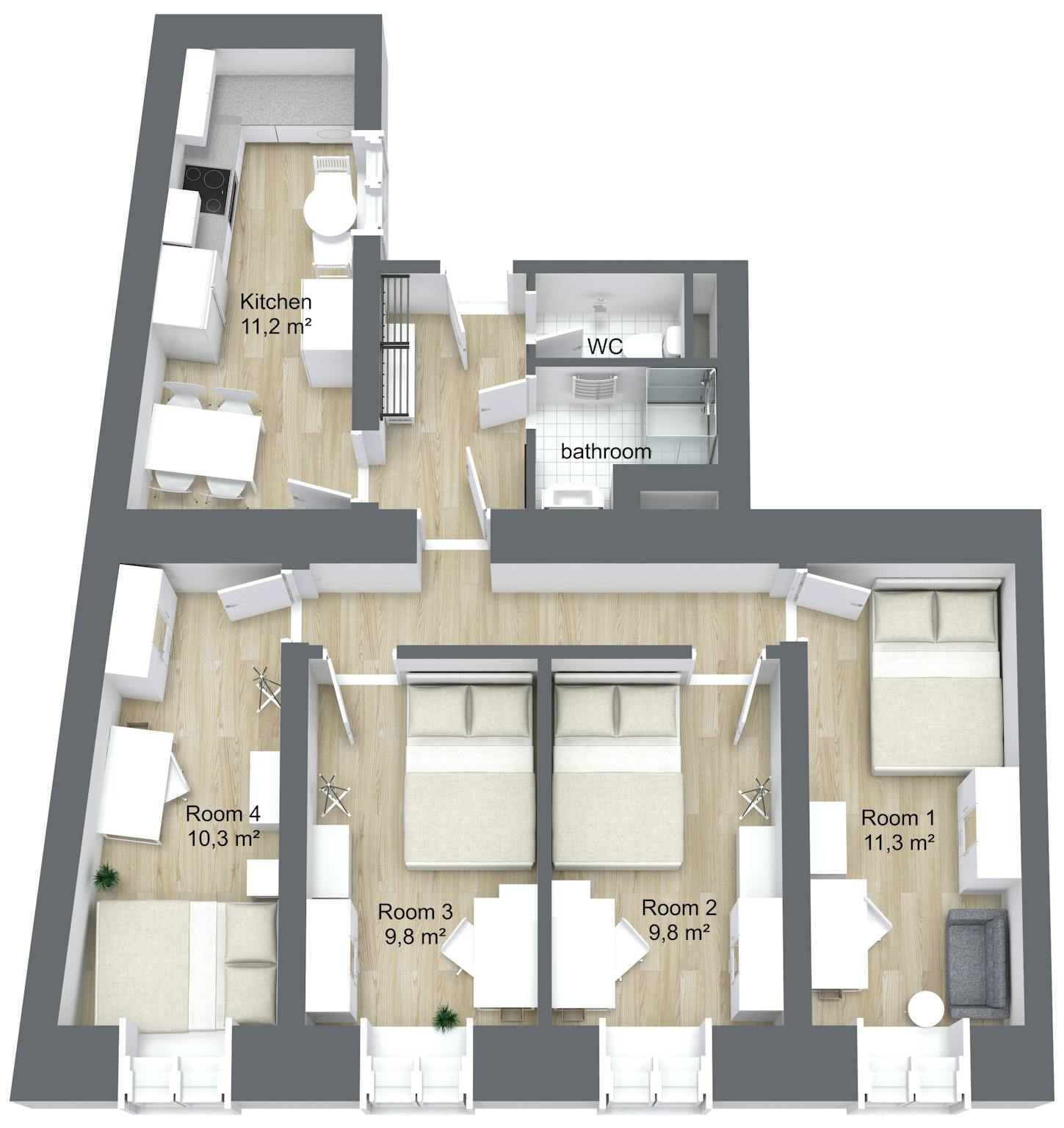  Private Room  -  Kirchberggasse, Vienna  - Gallery -  1