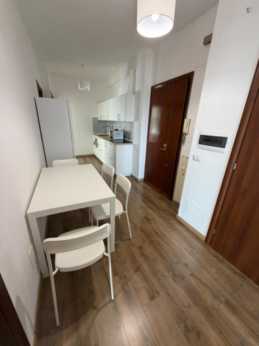 Single Ensuite Bedroom with Balcony in Rome
