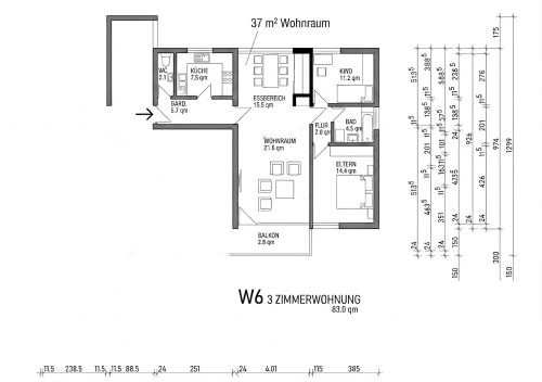 modern 3-room apartment in Reutlingen's Oststadt - Gallery - 2