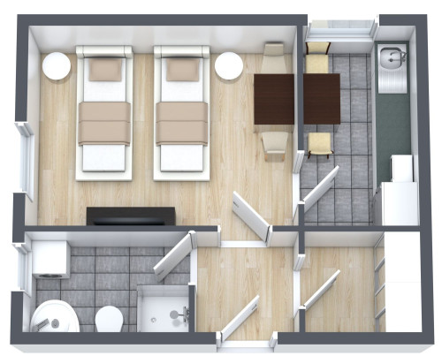 Fully furnished all-inclusive apartment with parking space and garden area in Alzey