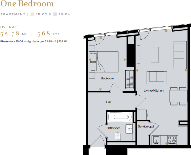 One-Bedroom Apartment - East Tower - Gallery - 2