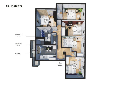 Move into this minimalist 10 m² room - KRB15 - Floorplans