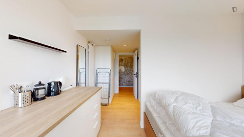 Luminous single ensuite bedroom in 15th arrondissement