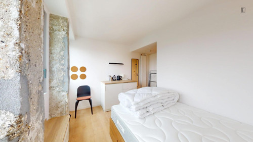 Luminous single ensuite bedroom in 15th arrondissement