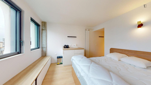 Luminous single ensuite bedroom in 15th arrondissement
