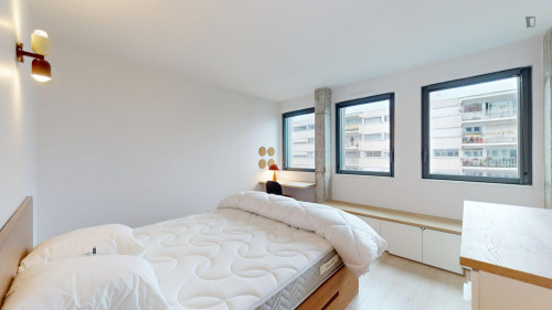 Luminous single ensuite bedroom in 15th arrondissement