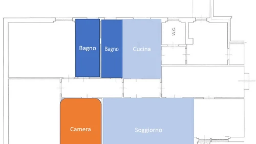 Room in a shared 6-bedroom apartment for rent in Pisa - Floorplans