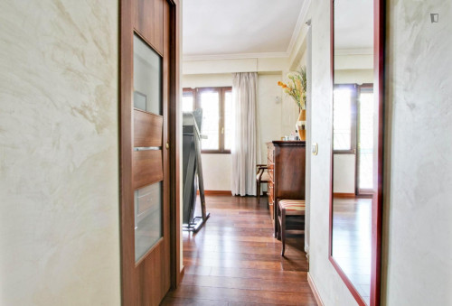 Bedroom in a 3-Bedroom Apartment in Rome