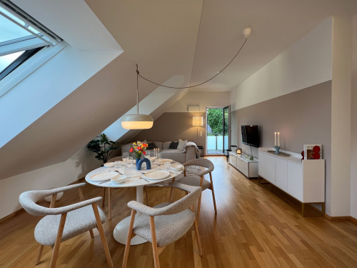 A fully furnished, exclusive penthouse combining serene living with excellent accessibility.
