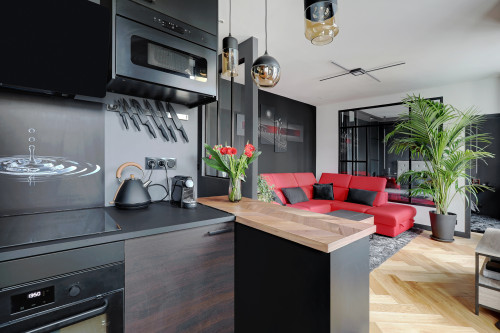 Nice apartment, Paris Loft design T2 — Steel workshop-style glass partition, 36 sq m fully renovated - Gallery - 8