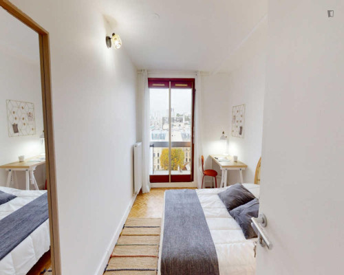 Attractive double bedroom in 15th arrondissement