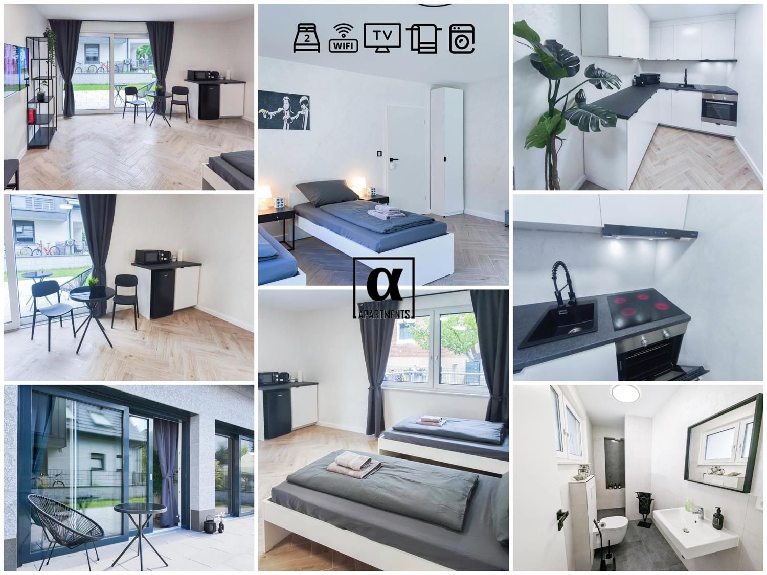 ALFA Stuttgart Double Room Kitchenette Terrace Shared Bathroom Near Porsche & Bosch - 3