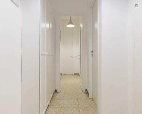 Bright double bedroom in the Gallaratese district