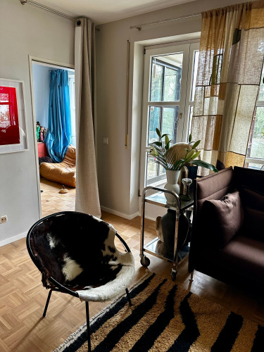 Designer apartment with large terrace near Isar, forest, and S-Bahn