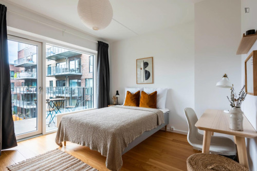 Spacious single bedroom with balcony close to the Aalborg University