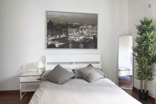 Bright double bedroom in Porta Romana