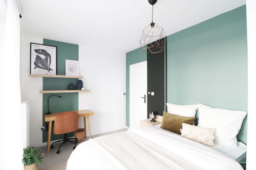 Rent this cosy 12 m² bedroom, with a private balcony, in a coliving apartment in Schiltigheim - ST76