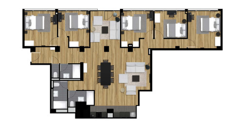 Room in 110m2 5-bedroom flat - Clichy, metro Mairie de Clichy - Gallery - 5
