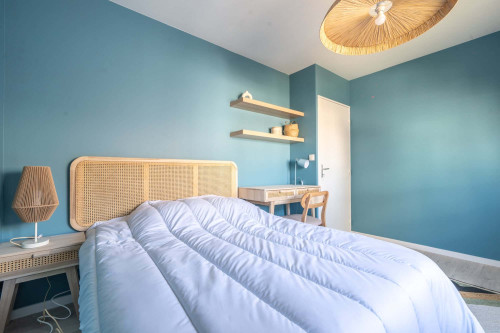 Move into this softly styled 12 m² room in a coliving space for rent in Nantes - NT19