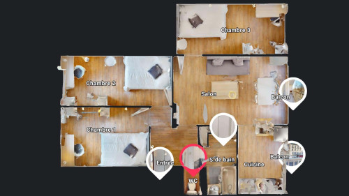 Room in Rue Flachet, Villeurbanne for 67 m² with 4 bedrooms - Gallery - 8