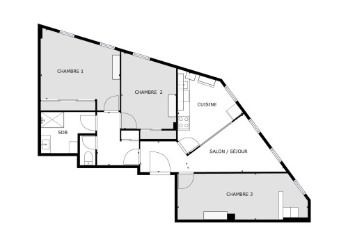 Room in Cours Émile-Zola, Villeurbanne for 76 m² with 3 bedrooms - Gallery - 14