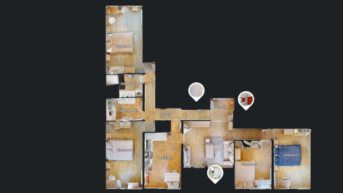 Room in Rue Georges Bernanos, Toulouse for 63 m² with 3 bedrooms