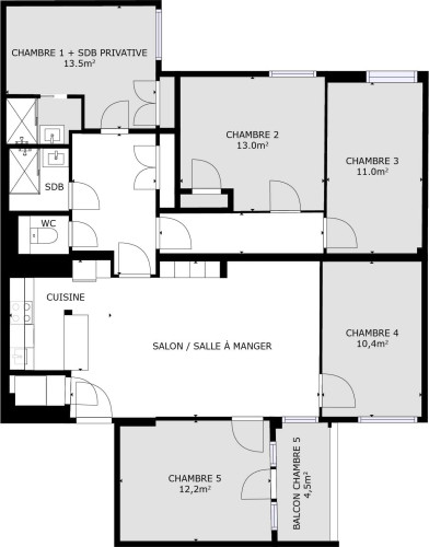 Room in Rue des Glycines, Bron for 112 m² with 5 bedrooms - Gallery - 10