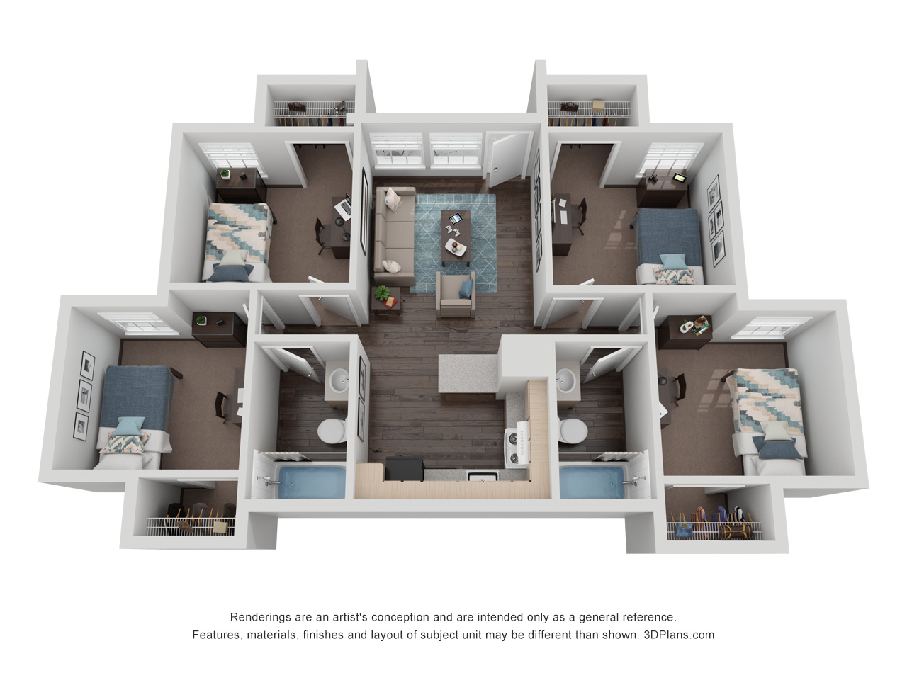  4 Bedroom - 2 Bath  -  University Meadows, UMSL Housing  - Gallery -  6