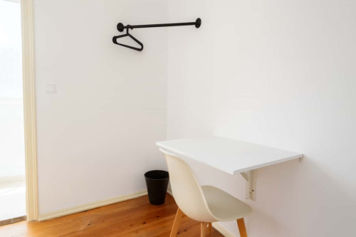 Quarto com cama de casal em apartamento com 6 quartos - FLAT SM - SM06