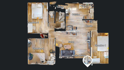 Room in Avenue Général Frère, Lyon for 70 m² with 3 bedrooms