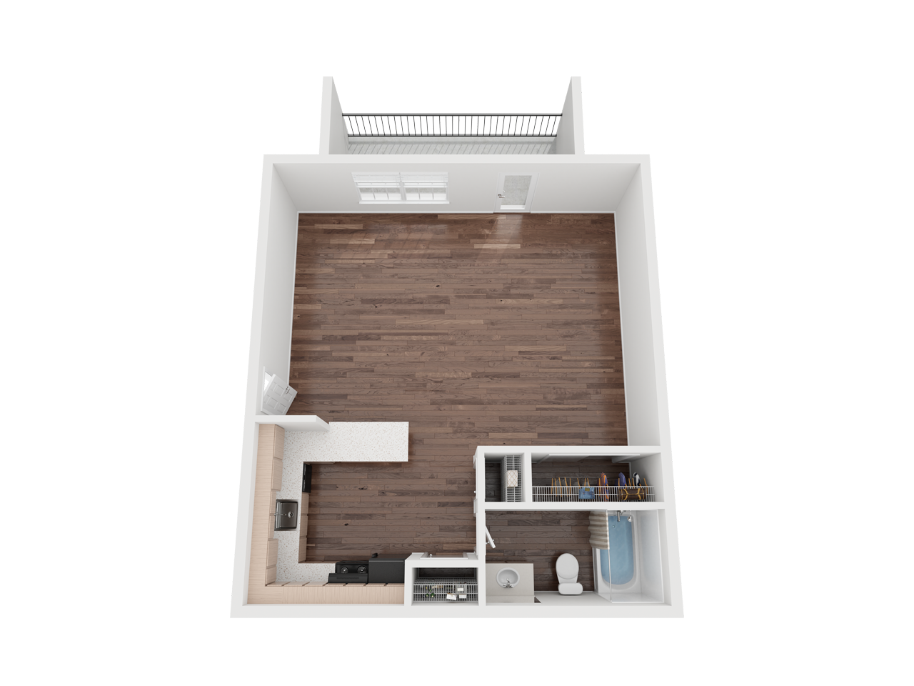  Studio ( Unfurnished )  -  Centennial Court, UTA Housing  - Gallery -  2