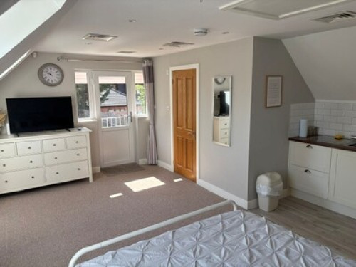 Large bedroom with private bathroom
