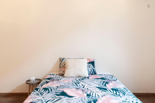 Bright double bedroom in a 4-bedroom apartment, near Lima metro station