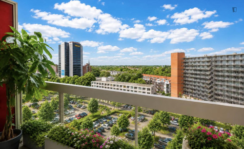  11th-Floor Rotterdam Skyline  Harbour Views  1-Minute Walk to Erasmus University 