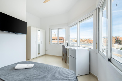 Ample double bedroom near the Alicante train station