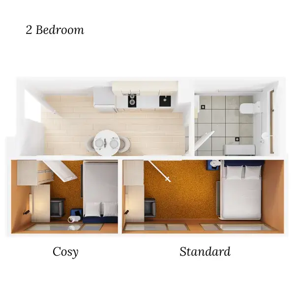 Standard Two Bed Apartment - 3